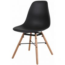 Urban Living - Lot de 4 Chaises Jena structure en métal et pied en bois