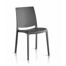 Set 4 Sedie in Resina Monoblocco London Matt By Flow Antracite