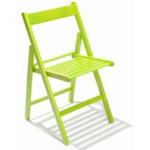 Okaffarefatto - Lot de 4 chaises pliantes gain de place en hêtre vert