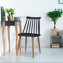 Cotecosy - Lot de 4 chaises scandinaves Houlgate Noir