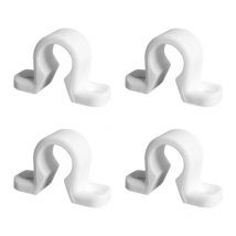 Lot de 4 Colliers pour Espagnolette Système de Fermeture pour Volet battant et Persienne Blanc mat en matière Polyamide Résistante Longue Durabilité