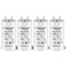 Ducati Energia - Lot de 4 Condensateurs 2,5 uF pour Moteur de Volet Roulant Somfy Durée de Vie 10 000 Heures Condensateur Cylindrique Ducati