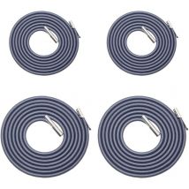 DPZO Lot de 4 cordes de rechange universelles pour chaise longue de jardin, chaise longue, chaise élastique et chaise anti-gravité gris