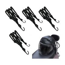 Lot de 4 cordons élastiques pour casque de moto, sangle élastique pour moto, tendeur de vélo, filet à bagages pour moto, corde à bagages pour casque,