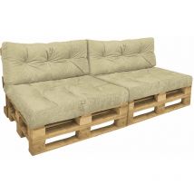 Lot de 4 Coussins pour palettes en bois beige