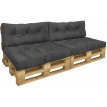 Lot de 4 Coussins pour palettes en bois gris