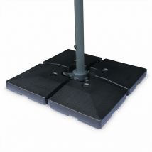 Lot de 4 dalles carrées 51.5x51.5cm à lester - Pour parasol déporté avec pied type 'croix'. base. socle. poids