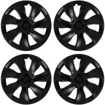Lot de 4 enjoliveurs de roue 19 pouces, noir mat, protection de jante entièrement enveloppée, garniture de remplacement haute résistance pour Tesla