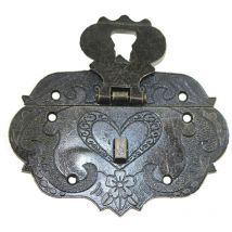 Lot de 4 fermoirs à clip antiques en alliage de zinc pour coffre à bijoux, boîte, valise - Taille s