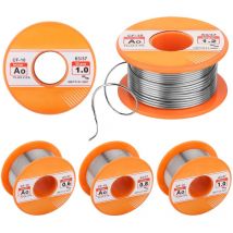 Lot de 4 Fil de Soudure,Étain a Souder,Fil à souder,Soudure Douce,pour réparation de soudage,(0.6/0.8/1/1.2 mm)