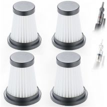 Lot de 4 filtres hepa de rechange pour aspirateur sans fil pour Moosoo K12 K12 Pro K13, pour Genius Invictus One 1.0 X7 / 2.0