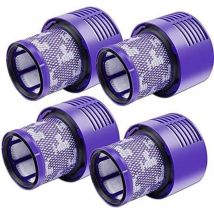 Paryou - Lot de 4 filtres V10 pour aspirateur Dyson, lot de 4 filtres de rechange pour aspirateur Dyson V10, V10 Absolute, V10 Animal, V10 Motorhead,