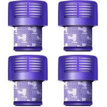 Lot de 4 filtres V10 pour aspirateur Dyson, lot de 4 filtres de rechange pour aspirateur Dyson V10, V10 Absolute, V10 Animal, V10 Motorhead, SV12