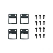 Lot de 4 fixations pour clôture aluminium Gris