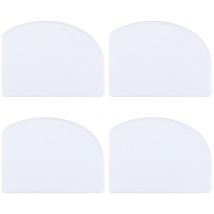 Lot de 4 grattoirs à crème pour pâtisserie, ustensile de cuisine, accessoire de pâtisserie, pour pâtisserie, pâtisserie, maison (blanc)