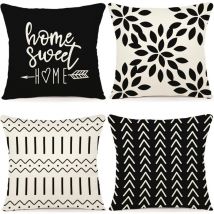 4 pièces housses de coussin décoratives housses de coussin de canapé housses de coussin de canapé décoratives housses de coussin en lin d'extérieur