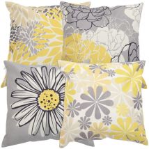 Lot de 4 housses de coussin décoratives pour canapé, lit