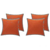 Lot de 4 housses de coussin imperméables pour extérieur, résistantes à l'eau, pour chaise de jardin, pour canapé