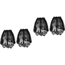 Feiyue - Lot de 4 housses de lampe effrayantes pour Halloween - Protection de lampe en dentelle - Abat-jour en dentelle
