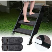Lot de 4 housses de marche pour camping-car, 61 x 19,1 cm, housses d'escalier pour camping-car, tapis de marche pour camping-car