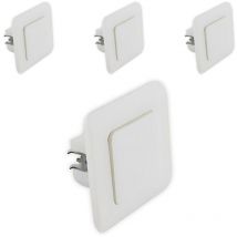 Dio Connected Home - Lot de 4 interrupteurs connectés Wi-Fi rev light - 200W - Blanc - Chacon