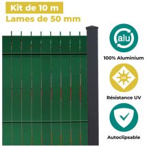 Aluhome - Lot de 4 kits de lames d'occultation alu - longueur 10m - 1m23 - RAL6005