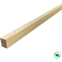 Forestea - Lot de 4 lames barre écharpe sapin rabotés 2400 x 70 x 26 mm - pefc 70%