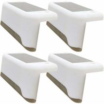 Lampe solaire – Lot de 4 – Éclairage extérieur – ABS et PC – Lumière chaude – Idéal pour escaliers, jardins, clôtures