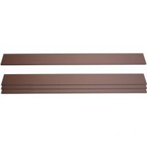 Lot de 4 lattes pour brise-vue en wpc Sarthe, planches brise-vent, approx. 1sqm, 180cm, brun
