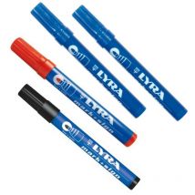 Lot de 4 marqueurs permanents pointe ogive