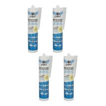 GEB - Lot de 4 Mastics piscine pool qualité professionnelle beige 290 ml
