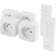 Chacon Lot de 4 mini prises On/Off et2 télécommandes (FR)