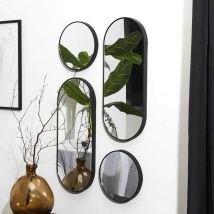 Lot de 4 miroirs ronds et ovales