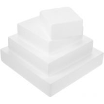 Feiyue - Lot de 4 modèles de gâteaux en mousse en forme de cube