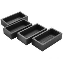 Lot de 4 moules à lingots en graphite de 1 kg, pour moulage de lingots, creuset, argent, or