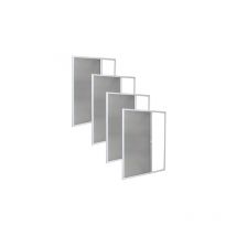 Lot de 4 moustiquaires enroulables latérales H220 cm x L130 cm alu blanc