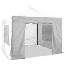 Lot de 4 murs pour tonnelle pliante 3 x 3 m - - Blanc