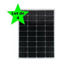Le Poisson Qui Jardine - Lot de 4 Panneaux Solaires 100W monocristallin 12V 900x670mm. Haute qualité