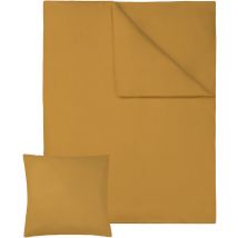 Tectake - Lot de 4 parures lit coton housse couette + taie d'oreiller - lot et oreiller, couettes, linges