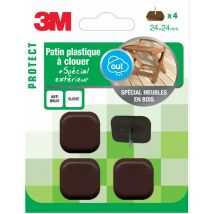 Lot de 4 patins en plastique - 3M