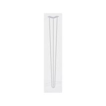 Lot de 4 pieds de meuble triple fil modèle droit blanc mat hauteur 110 cm