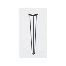 Lot de 4 pieds de meuble triple fil modèle droit noir mat hauteur 71 cm