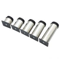 Lot de 4 Pieds de meubles de hauteur réglable en acier inoxydable pour canapé table armoires - 8cm