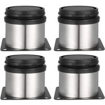 Lot de 4 Pieds de Meubles en Acier Inoxydable Réglables - 6cm, 6cm, 5cm - pour Canapé, Table, Armoires