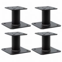 Simpson Strong Tie - Lot de 4 Pieds de poteau fixes finition noire PPA100PB simpson