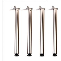 Klose Besser - Pieds de Table / Jeu de 4 Pieds ' Chrome' Hauteur 710 mm Diam 60mm