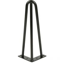 Hofuton Pieds de Table Métal 30 cm en Épingle à Cheveux diy Pieds pour Meuble Table Chaise 3 Rods avec 20 Vis + 4 Protège Pieds