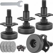 Costjj - Lot de 4 pieds réglables pour redresseurs de meubles, vis de réglage, pieds de réglage avec écrou à enfoncer pour pieds de meubles en