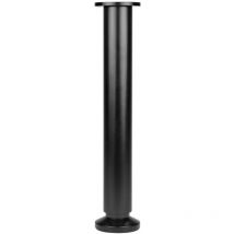 Pied rond acier chromé lot de 4