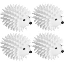 Gotrays - Lot de 4 pinces à linge blanches réutilisables et non nouées en forme de hérisson